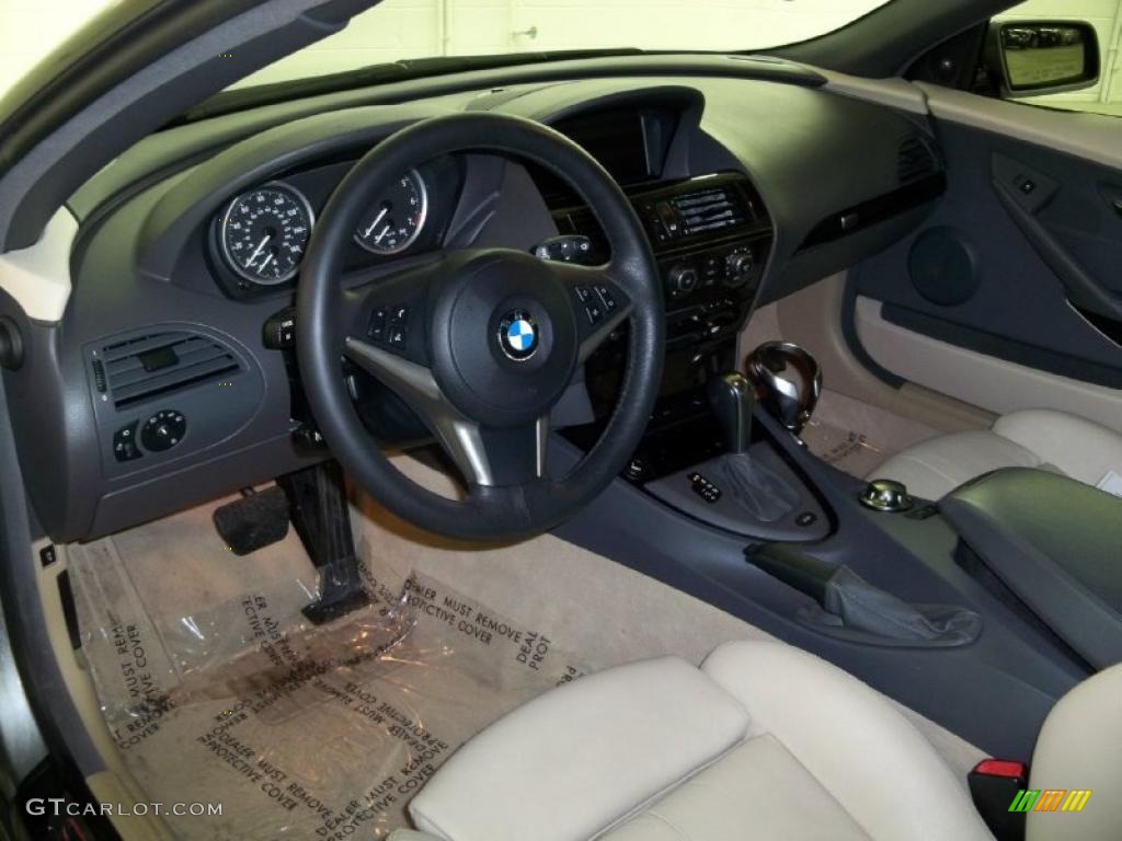 Cream Beige Interior 2005 BMW 6 Series 645i Convertible Photo #45273905