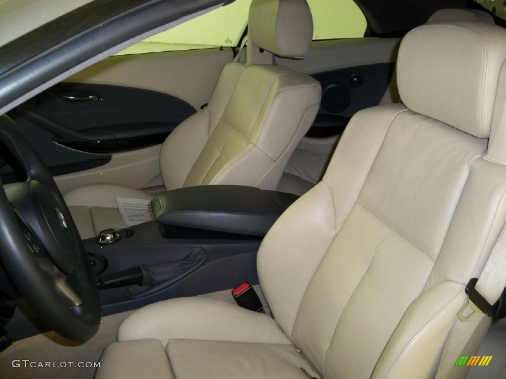 Cream Beige Interior 2005 BMW 6 Series 645i Convertible Photo #45274145