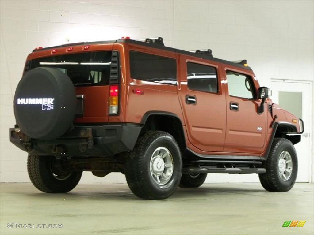 Sunset Orange Metallic 2003 Hummer H2 SUV Exterior Photo #45274645