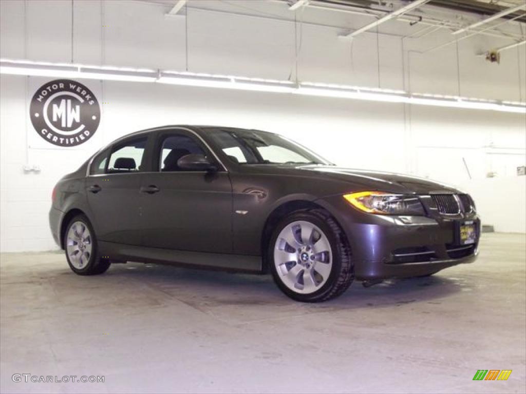 2008 3 Series 335xi Sedan - Sparkling Graphite Metallic / Black photo #3