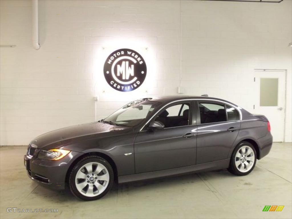 2008 3 Series 335xi Sedan - Sparkling Graphite Metallic / Black photo #4