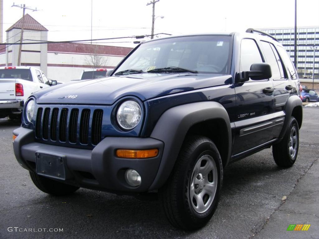 2002 Liberty Sport 4x4 - Patriot Blue Pearlcoat / Dark Slate Gray photo #1
