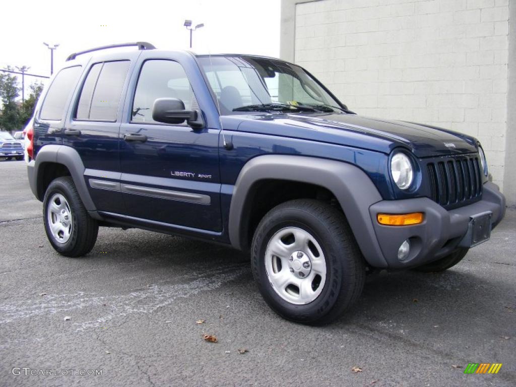 Patriot Blue Pearlcoat 2002 Jeep Liberty Sport 4x4 Exterior Photo #45276361