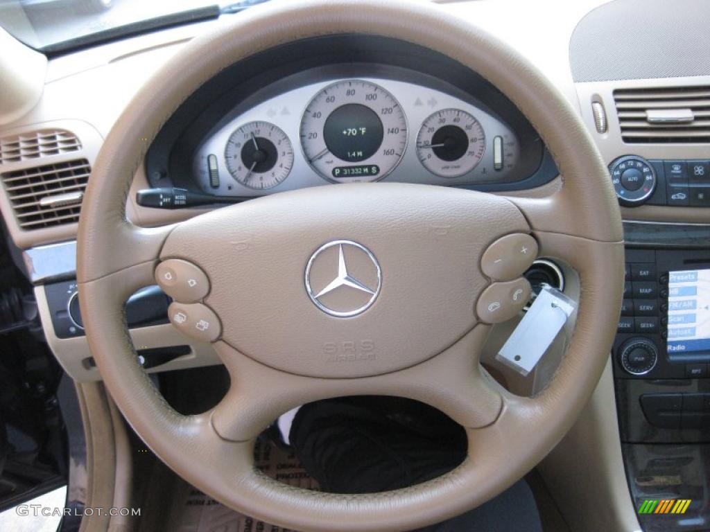 2007 Mercedes-Benz E 350 Sedan Cashmere Steering Wheel Photo #45277585