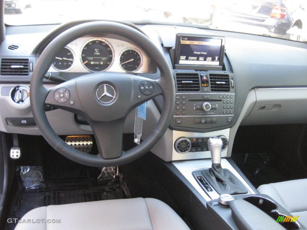 2008 Mercedes-Benz C 300 Sport Grey/Black Dashboard Photo #45278341