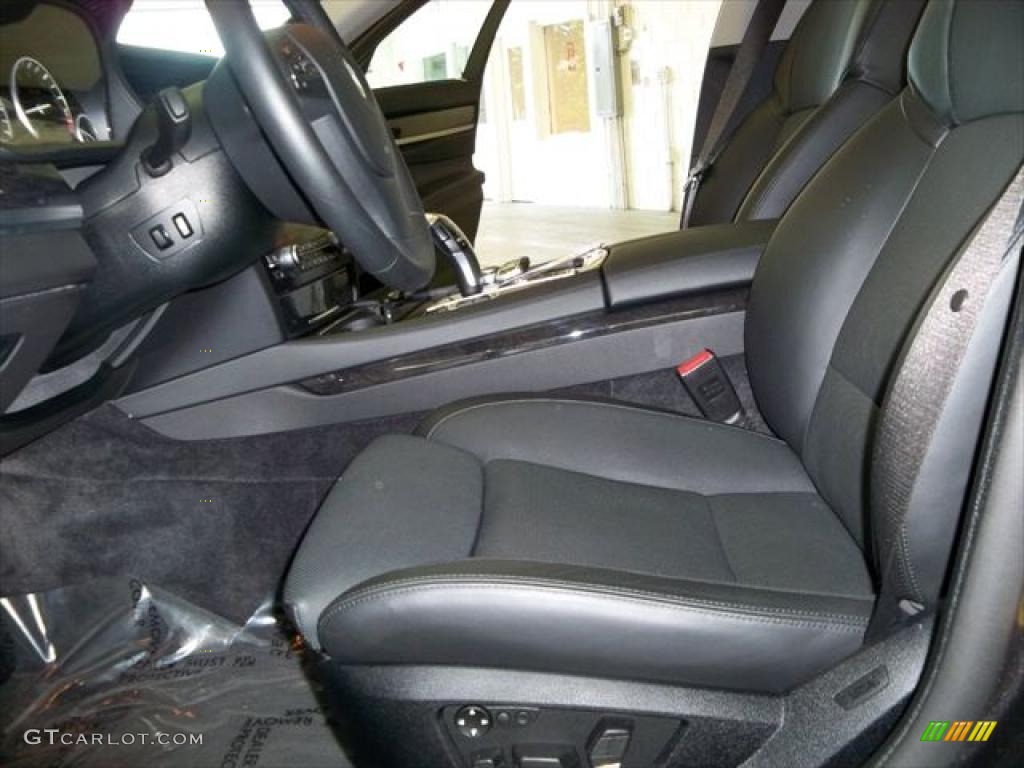 Black Nappa Leather Interior 2009 BMW 7 Series 750i Sedan Photo #45279197