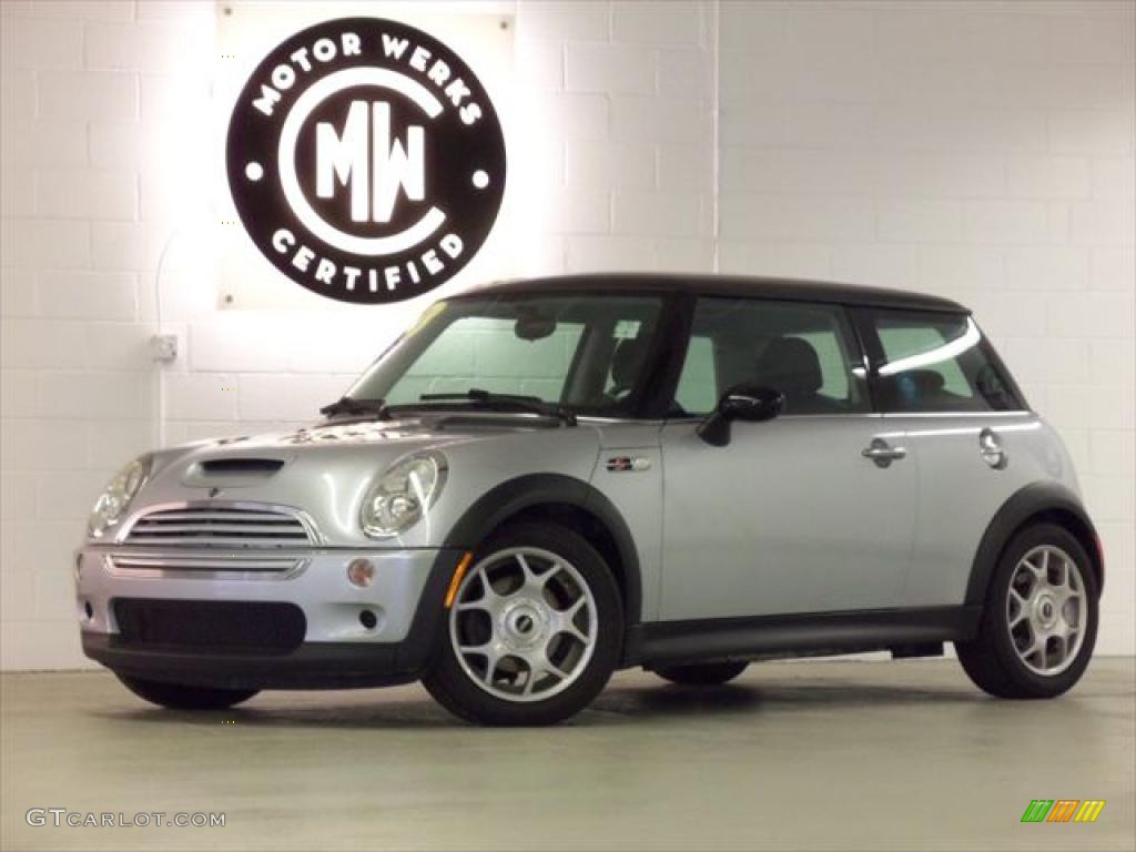 2003 Cooper S Hardtop - Pure Silver Metallic / Space Grey/Panther Black photo #1