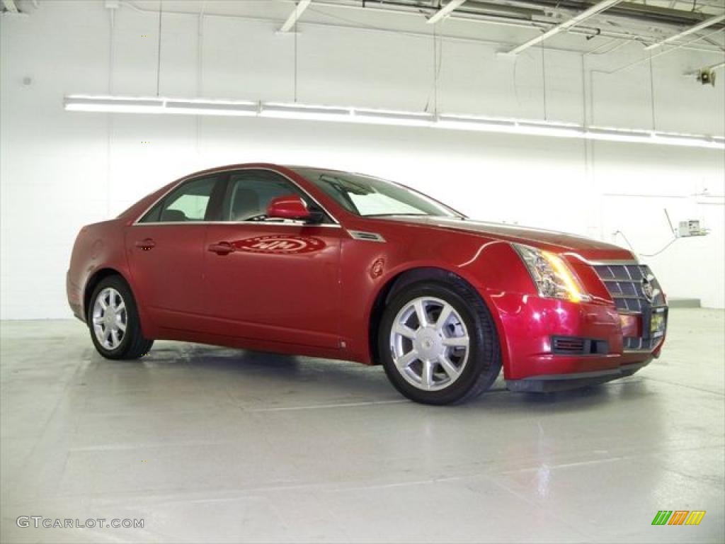 Crystal Red 2008 Cadillac CTS 4 AWD Sedan Exterior Photo #45279618