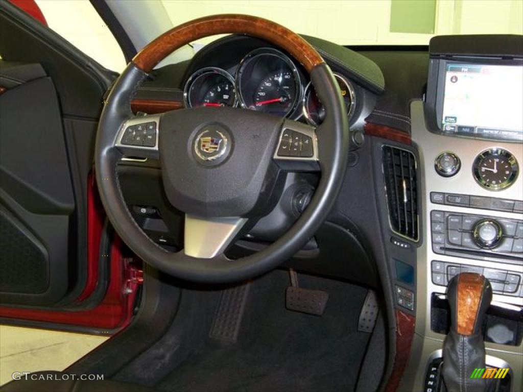 2008 Cadillac CTS 4 AWD Sedan Ebony Steering Wheel Photo #45279654