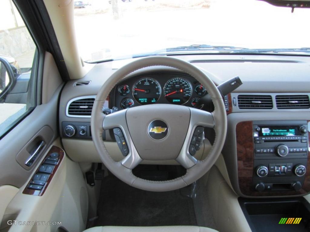 2011 Chevrolet Tahoe LS Light Cashmere/Dark Cashmere Steering Wheel Photo #45285723