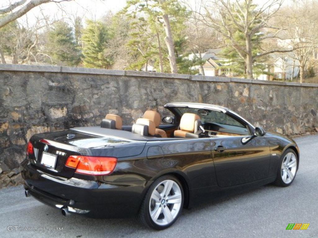 2007 3 Series 335i Convertible - Black Sapphire Metallic / Saddle Brown/Black photo #4