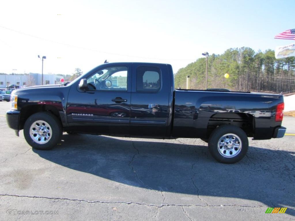 2011 Silverado 1500 LS Extended Cab - Imperial Blue Metallic / Dark Titanium photo #4