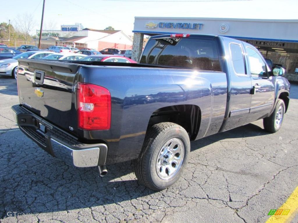 2011 Silverado 1500 LS Extended Cab - Imperial Blue Metallic / Dark Titanium photo #7