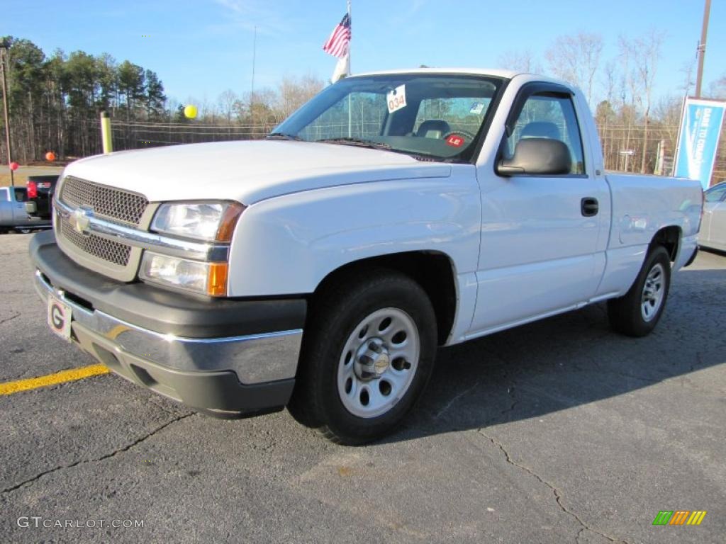 2005 Silverado 1500 Regular Cab - Summit White / Dark Charcoal photo #2