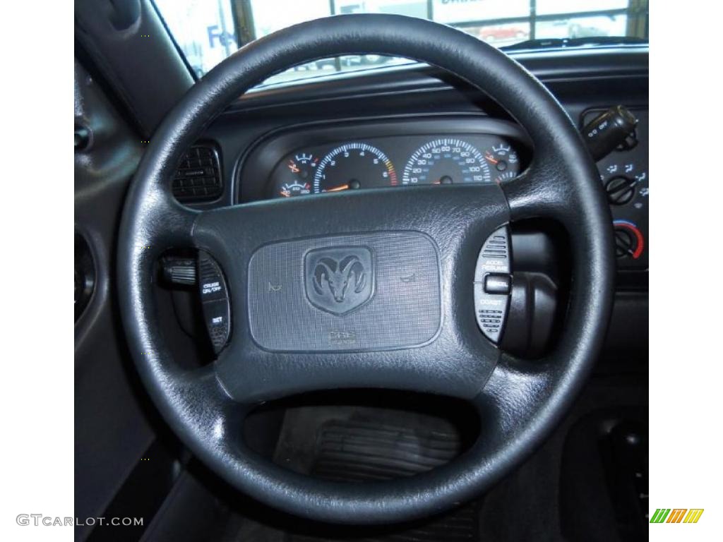 2000 Dodge Dakota SLT Crew Cab 4x4 Agate Steering Wheel Photo #45288291
