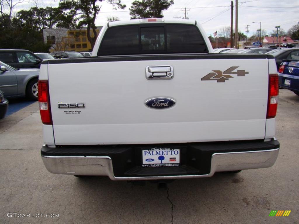 2006 F150 Lariat SuperCrew 4x4 - Oxford White / Tan photo #7