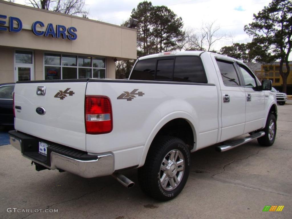 2006 F150 Lariat SuperCrew 4x4 - Oxford White / Tan photo #8