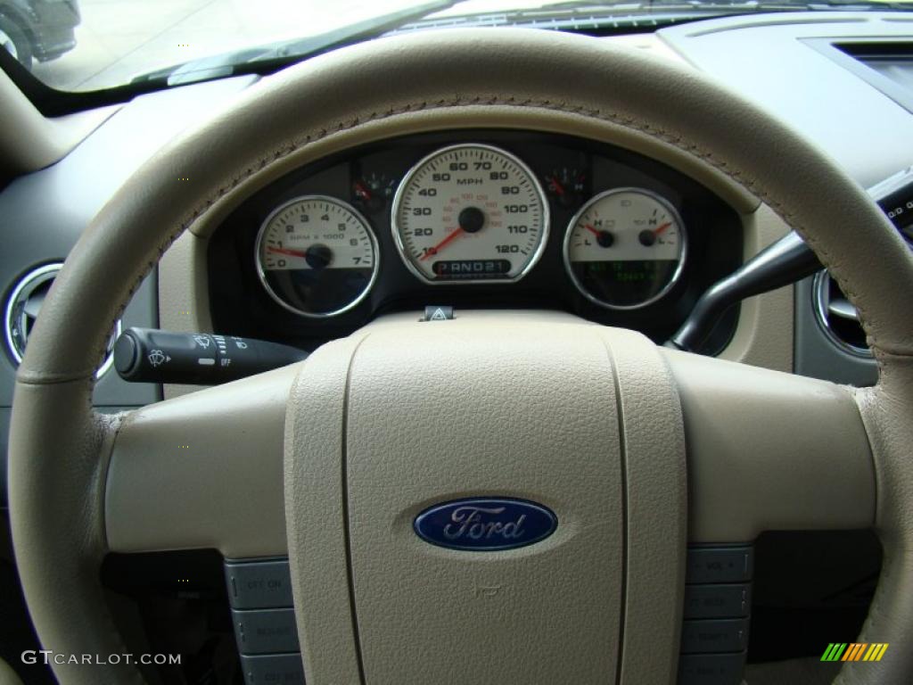 2006 F150 Lariat SuperCrew 4x4 - Oxford White / Tan photo #24