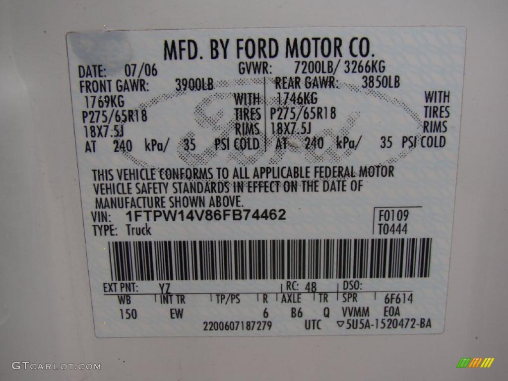 2006 F150 Lariat SuperCrew 4x4 - Oxford White / Tan photo #29