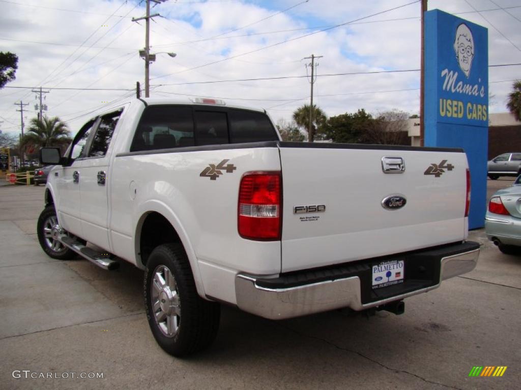 2006 F150 Lariat SuperCrew 4x4 - Oxford White / Tan photo #33