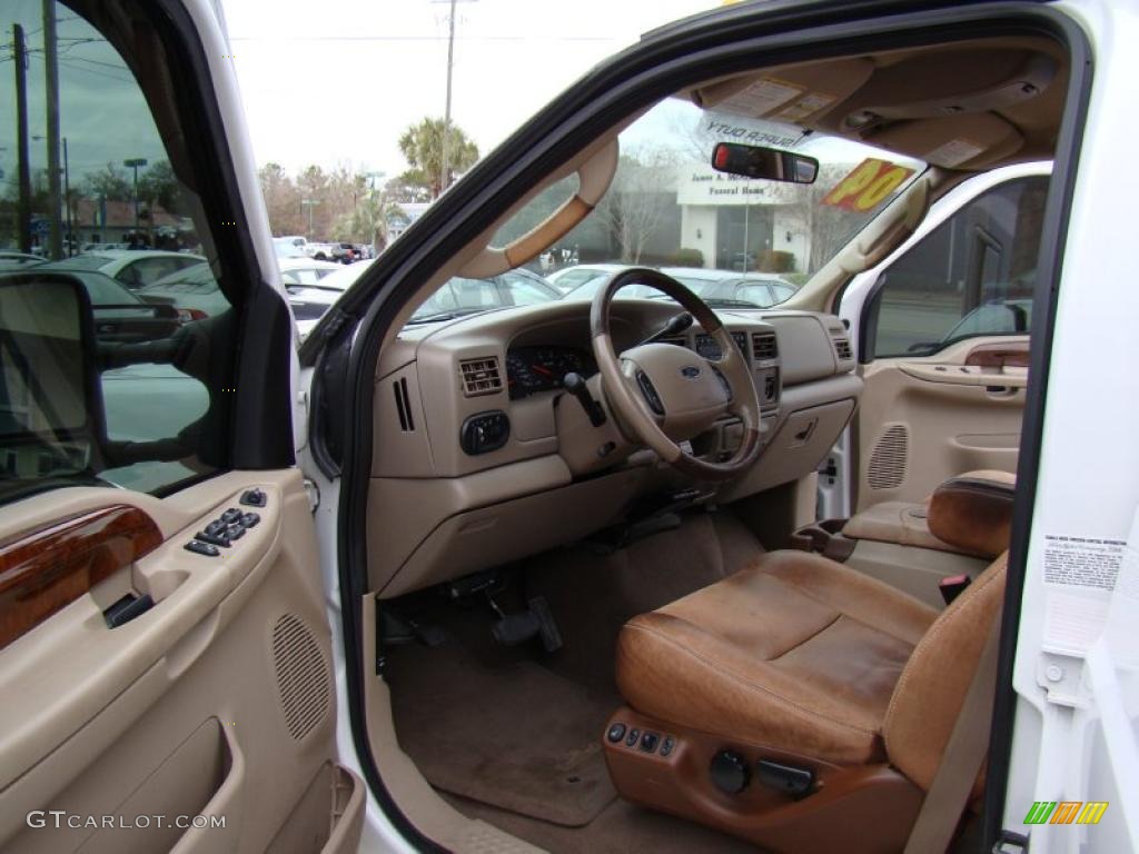 Castano Brown Leather Interior 2004 Ford F350 Super Duty King Ranch Crew Cab 4x4 Dually Photo #45289976