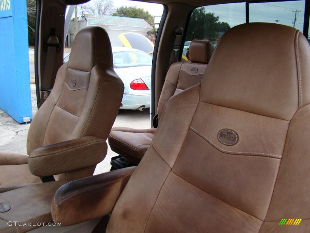 Castano Brown Leather Interior 2004 Ford F350 Super Duty King Ranch Crew Cab 4x4 Dually Photo #45289984