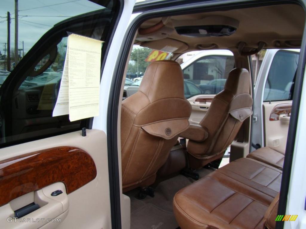 Castano Brown Leather Interior 2004 Ford F350 Super Duty King Ranch Crew Cab 4x4 Dually Photo #45289988