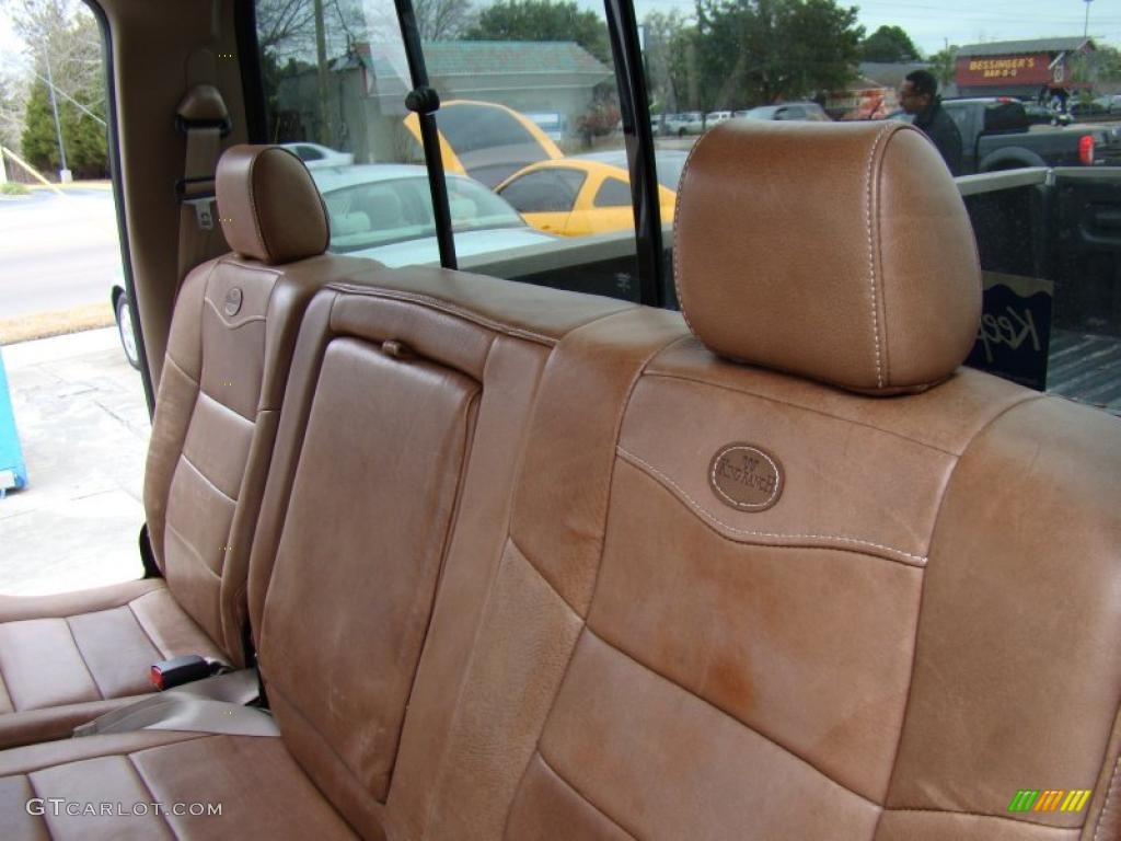 Castano Brown Leather Interior 2004 Ford F350 Super Duty King Ranch Crew Cab 4x4 Dually Photo #45289992
