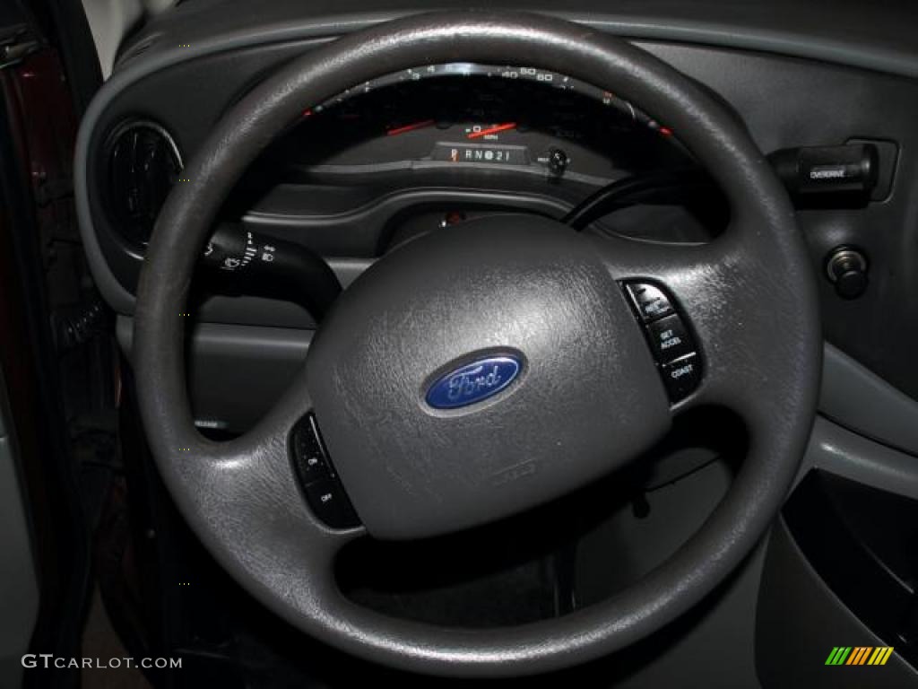 2006 Ford E Series Van E250 Cargo Medium Flint Grey Steering Wheel Photo #45290345