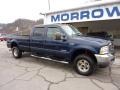 2003 True Blue Metallic Ford F350 Super Duty Lariat Crew Cab 4x4  photo #2