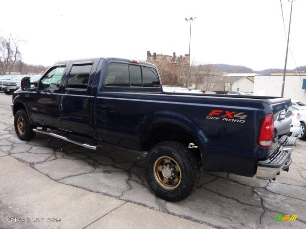 2003 F350 Super Duty Lariat Crew Cab 4x4 - True Blue Metallic / Medium Parchment photo #6