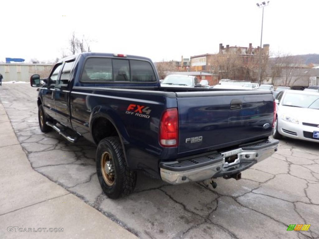 2003 F350 Super Duty Lariat Crew Cab 4x4 - True Blue Metallic / Medium Parchment photo #7