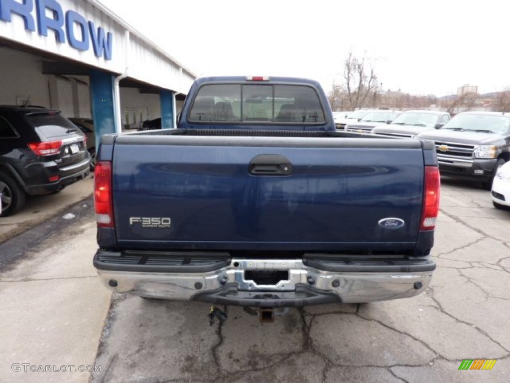 2003 F350 Super Duty Lariat Crew Cab 4x4 - True Blue Metallic / Medium Parchment photo #8