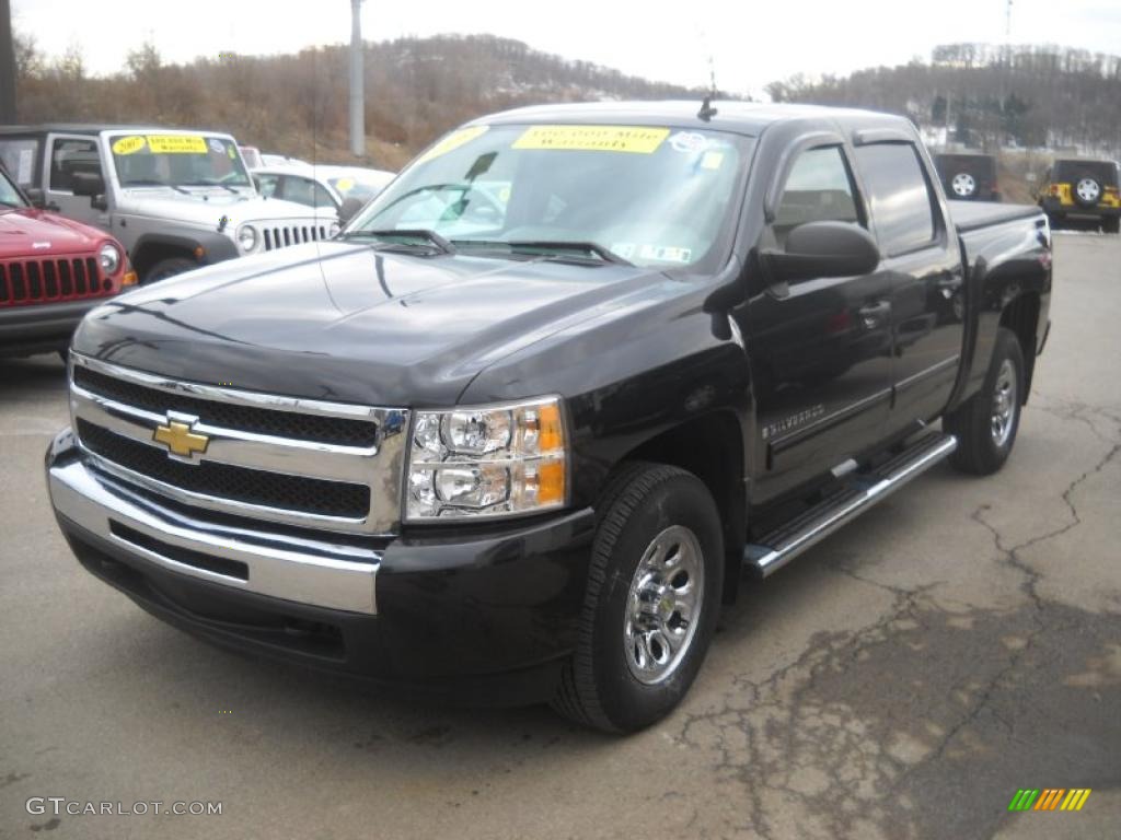 2009 Silverado 1500 LS Crew Cab 4x4 - Black / Dark Titanium photo #18