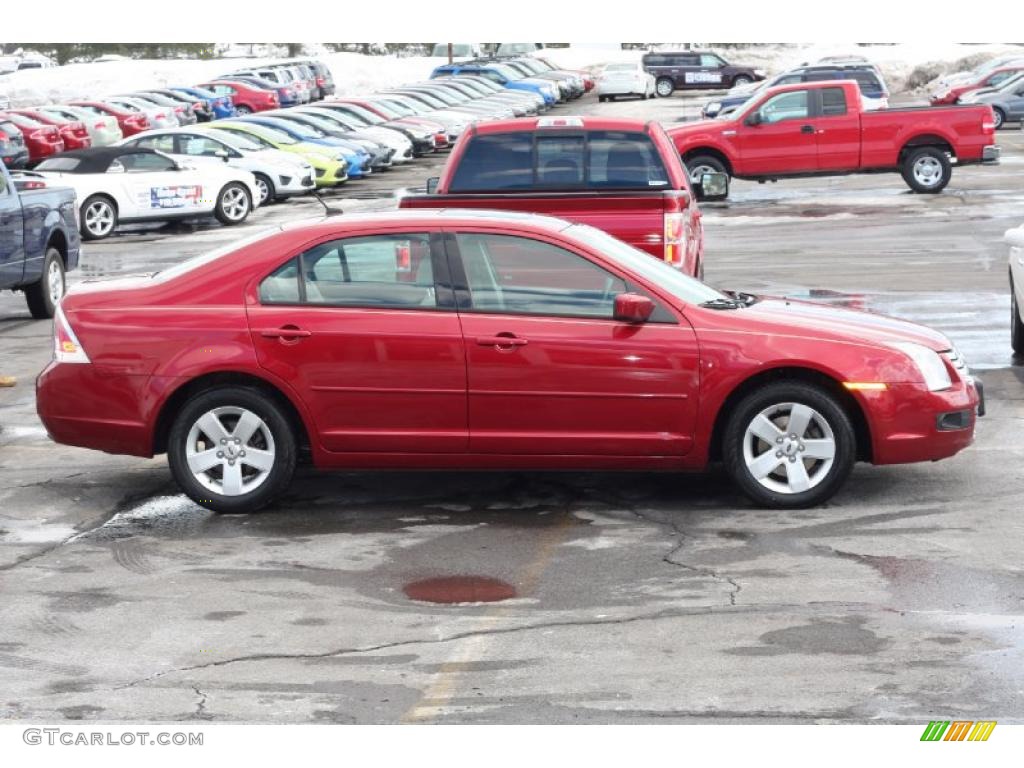 2008 Fusion SE - Redfire Metallic / Medium Light Stone photo #1