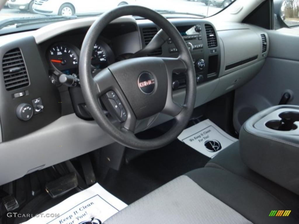 Dark Titanium Interior 2009 GMC Sierra 1500 Work Truck Extended Cab Photo #45294581