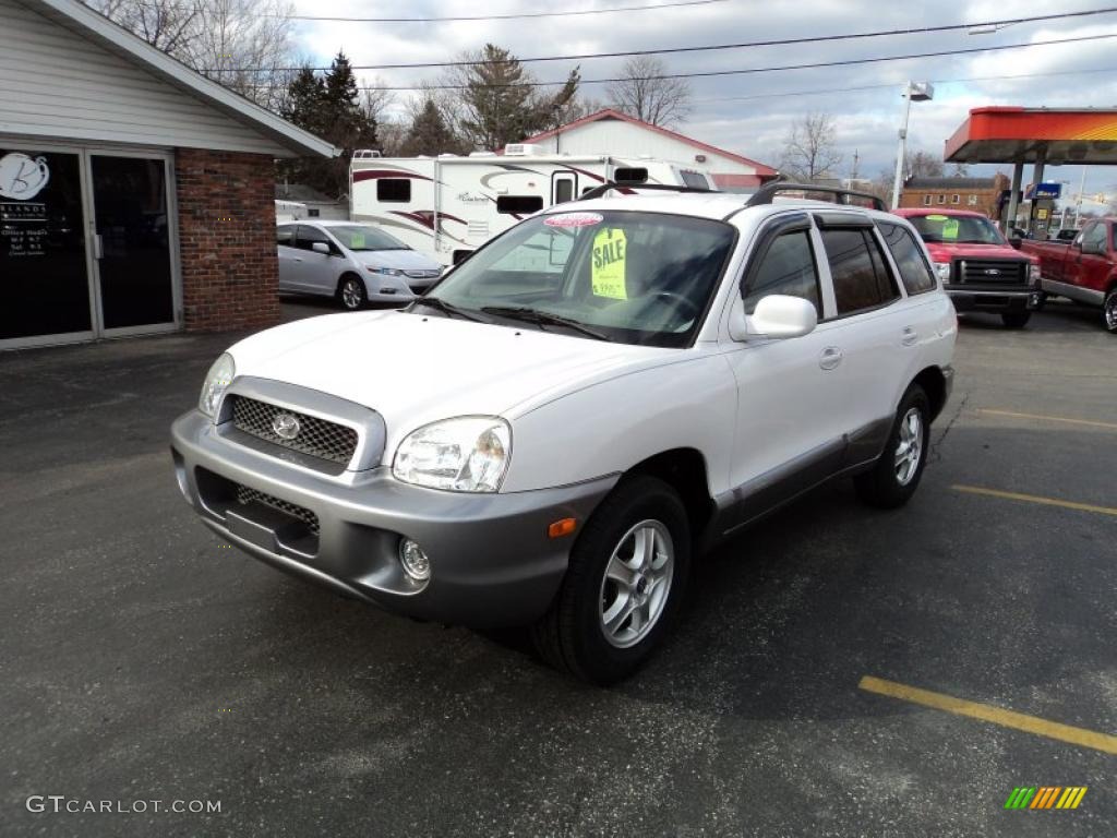 Nordic White 2003 Hyundai Santa Fe GLS 4WD Exterior Photo #45294754