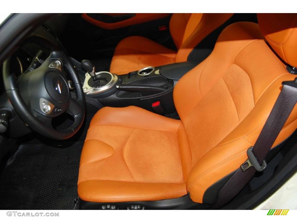 2010 370Z Sport Touring Coupe - Pearl White / Persimmon Leather photo #9