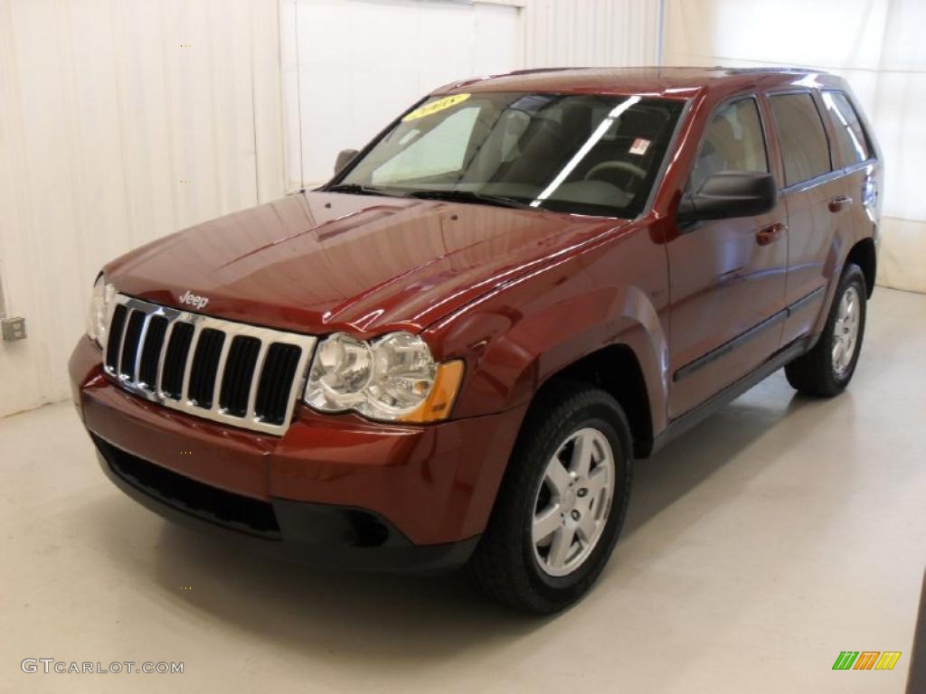 2008 Grand Cherokee Laredo - Red Rock Crystal Pearl / Khaki photo #1