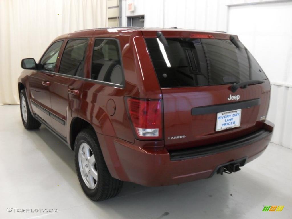 2008 Grand Cherokee Laredo - Red Rock Crystal Pearl / Khaki photo #2