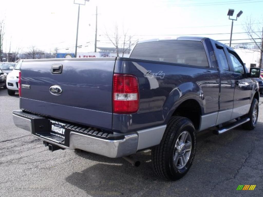2006 F150 XLT SuperCab 4x4 - Medium Wedgewood Blue Metallic / Medium/Dark Flint photo #3
