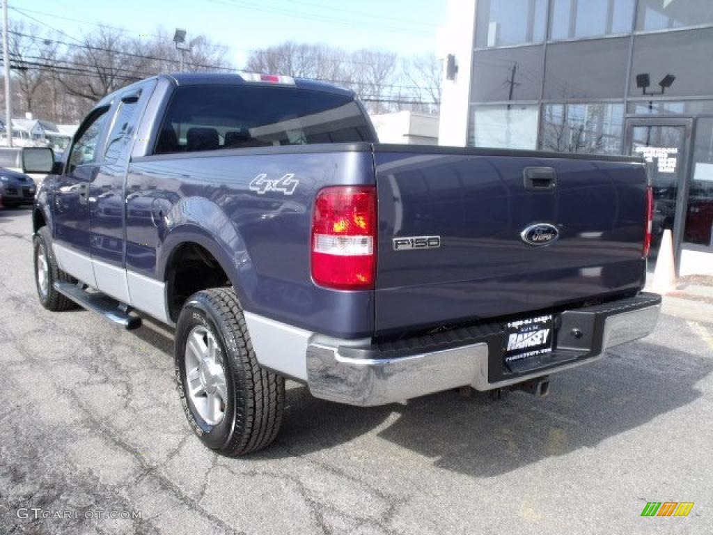 2006 F150 XLT SuperCab 4x4 - Medium Wedgewood Blue Metallic / Medium/Dark Flint photo #4