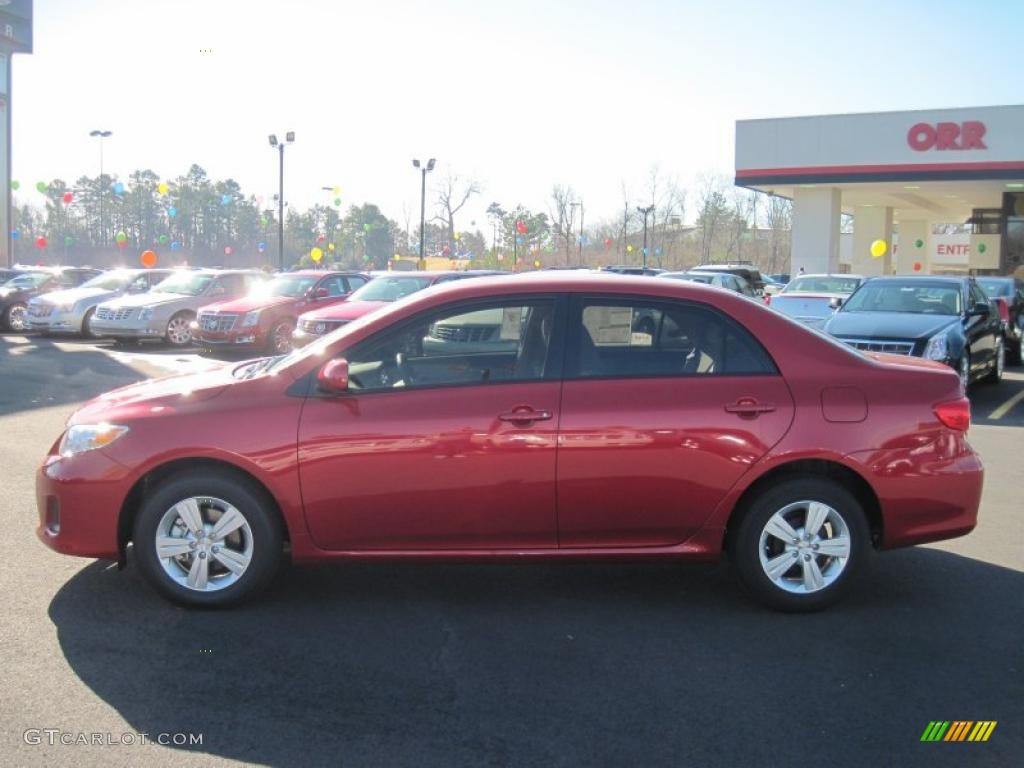 2011 Corolla LE - Barcelona Red Metallic / Ash photo #2