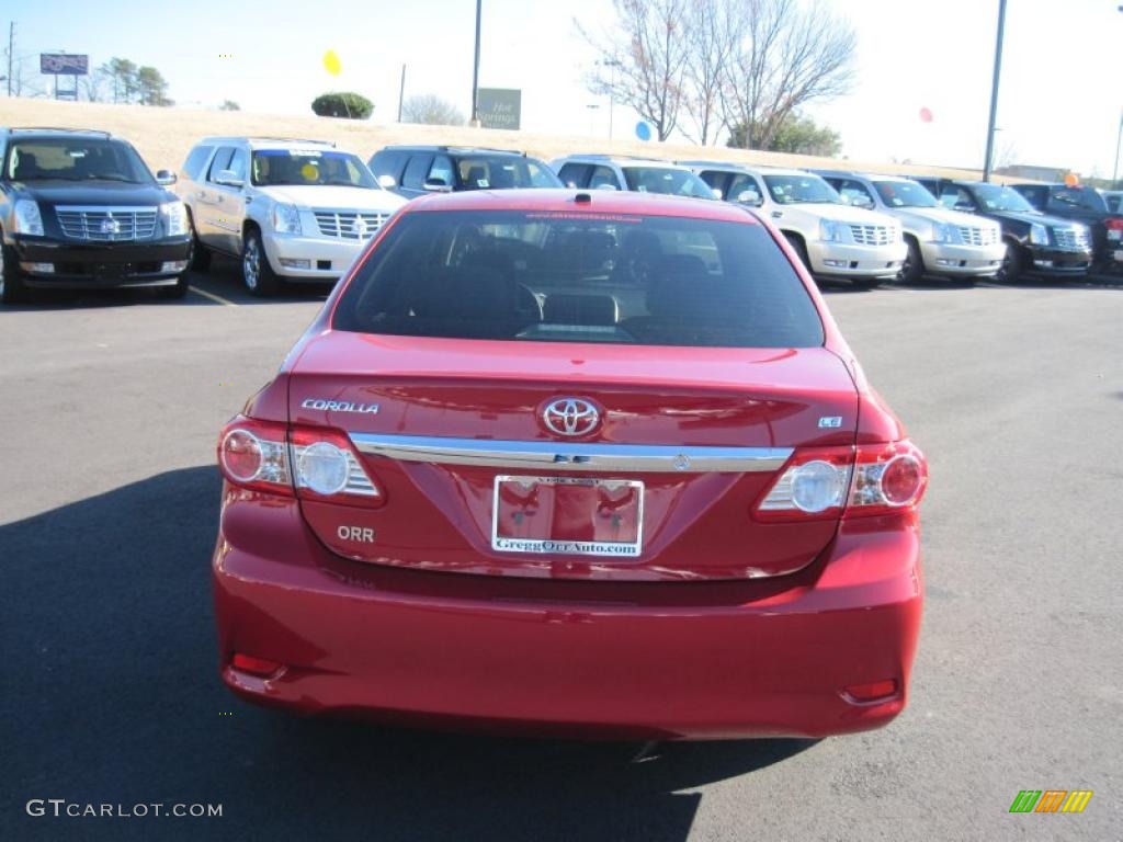 2011 Corolla LE - Barcelona Red Metallic / Ash photo #4