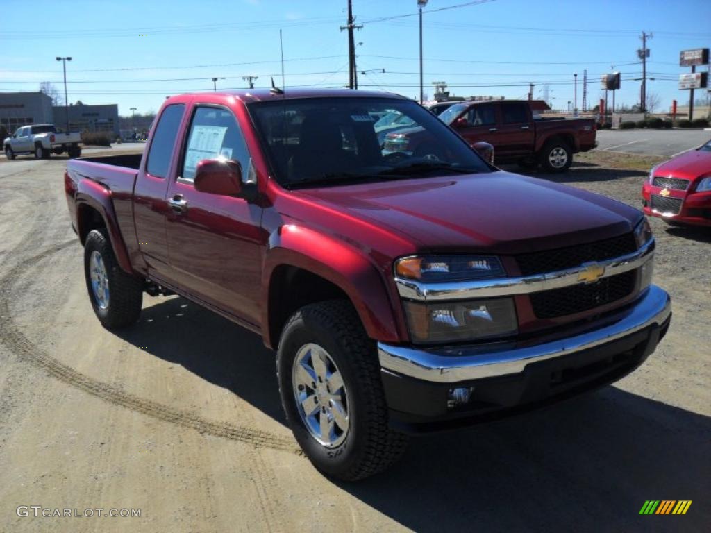 Cardinal Red Metallic 2011 Chevrolet Colorado LT Extended Cab Exterior Photo #45298897
