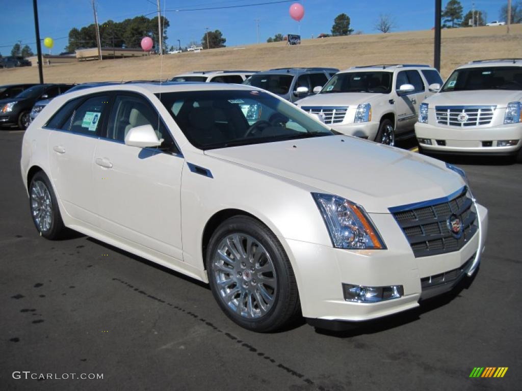 White Diamond Tricoat 2011 Cadillac CTS 3.6 Sport Wagon Exterior Photo #45299585