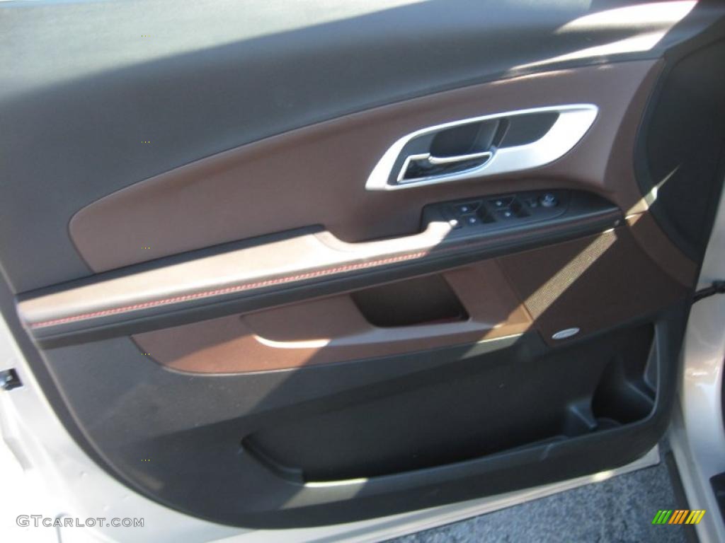 2011 Chevrolet Equinox LTZ Brownstone/Jet Black Door Panel Photo #45305205
