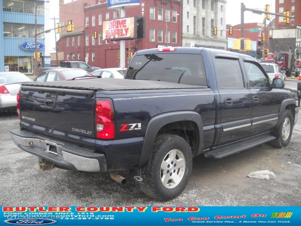 2005 Silverado 1500 Z71 Crew Cab 4x4 - Dark Blue Metallic / Dark Charcoal photo #2