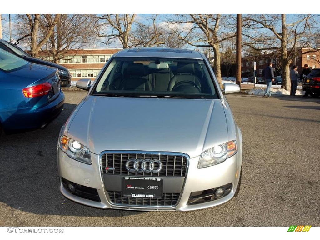 2008 A4 2.0T quattro S-Line Sedan - Light Silver Metallic / Black photo #2