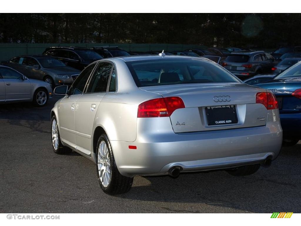 2008 A4 2.0T quattro S-Line Sedan - Light Silver Metallic / Black photo #4
